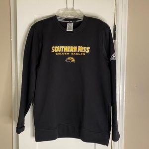 Southern Miss Golden Eagles Adidas Sweatshirt Pullover Black Gold L